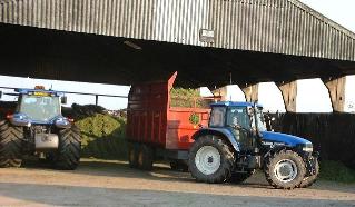 Northumberlandfarmhouse silage making